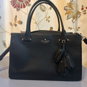 Kate Spade Black Satchel with Tassels
